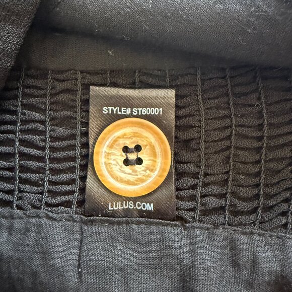 Lulus Cropped Button Front Tank Top Black Size Small NWT - Picture 13 of 13